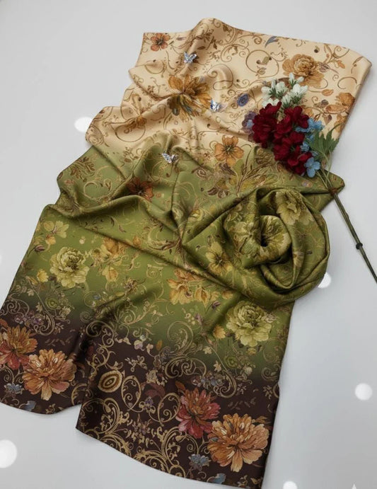 Digital Printed Silk 3pc Suit | Beautiful Suit