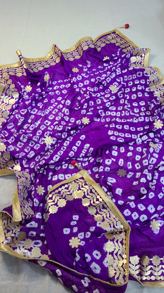 Chunri Press Gota Dupatta | Festive Favorite | Purple